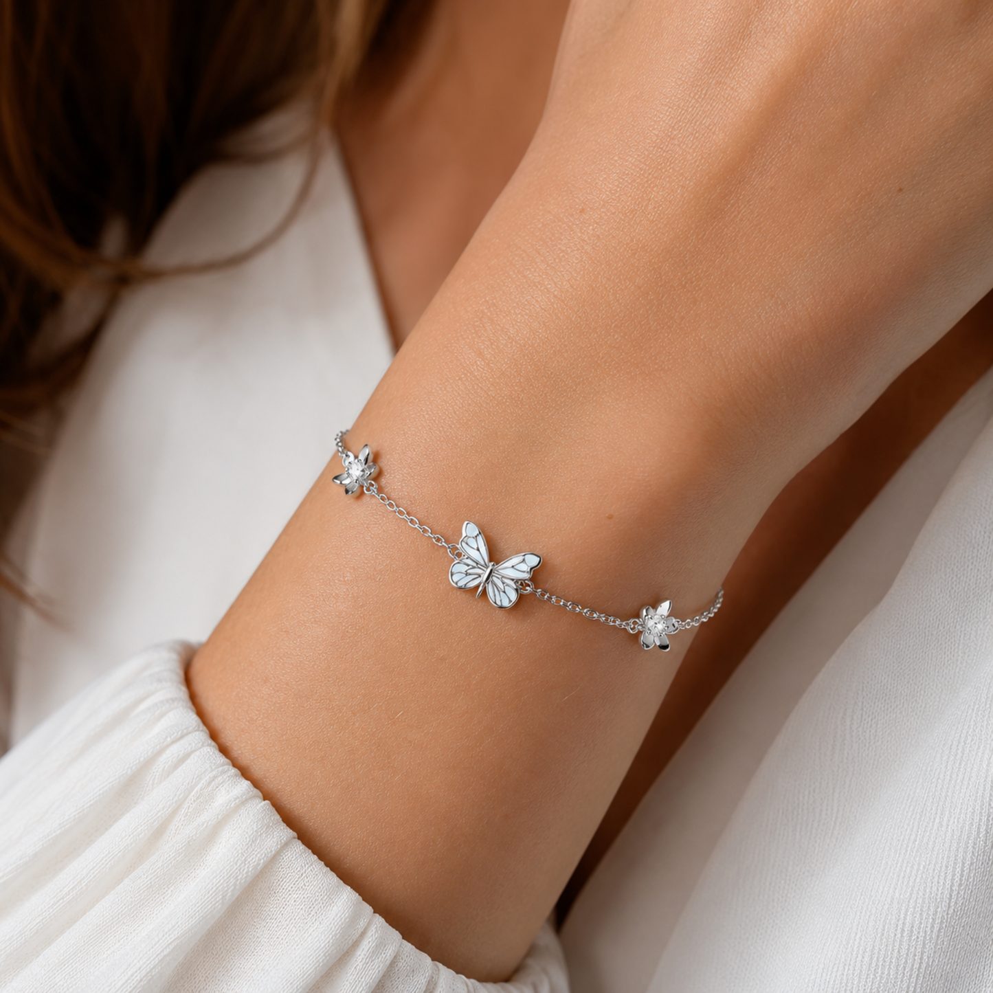 Bracciale Farfalla Luminoso (ARGENTO 925)