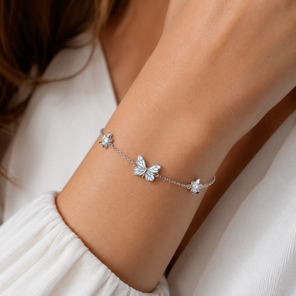 Bracciale Farfalla Luminoso (ARGENTO 925)